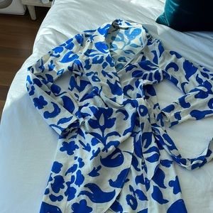 Zara tie wrap mini dress size S